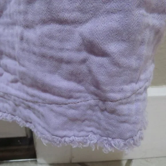 FREE PEOPLE WE THE FREE Palo Alto Textured Gauzy Cotton Oversize Pocket Top Boho - Picture 10 of 13